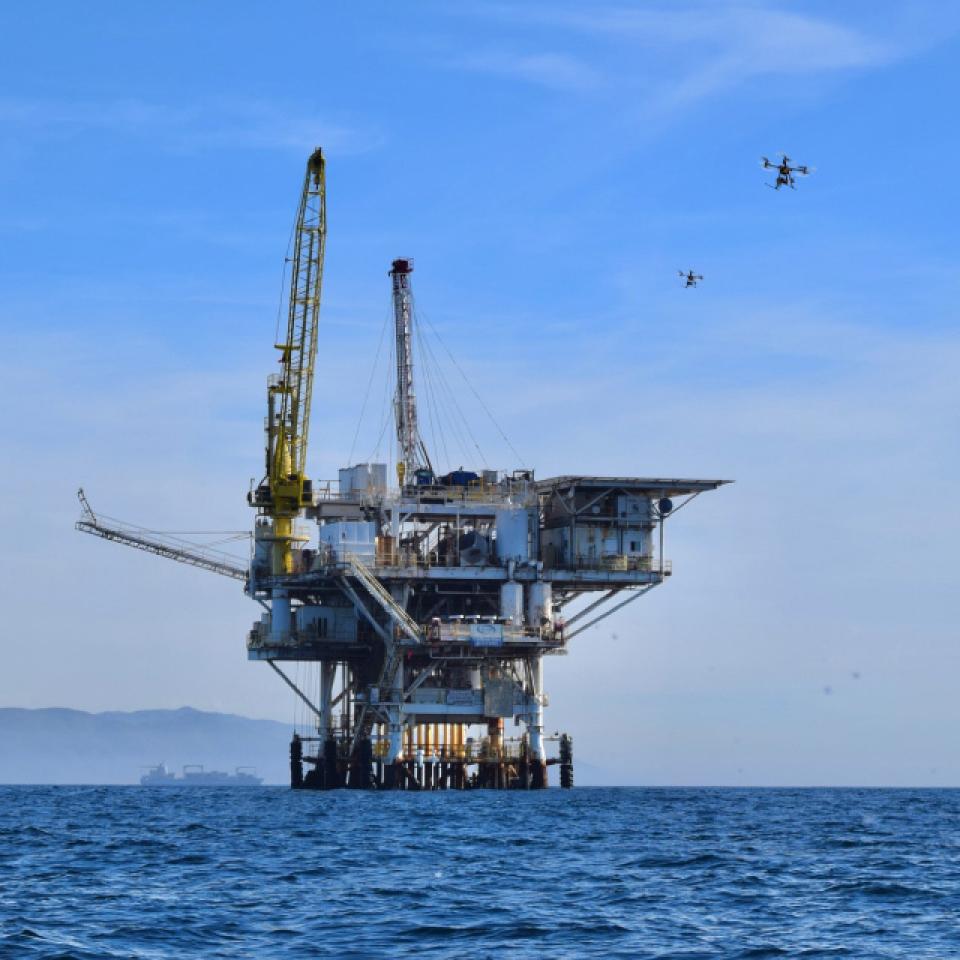 Oil platform or Offshore Rig in the sea